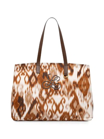 Luisa Spagnoli Monogram-detail Tote Bag In Brown