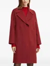 Luisa Spagnoli Notched-lapel Coat In Red