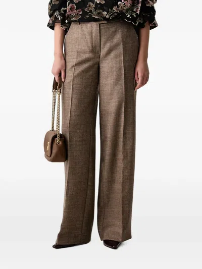 Luisa Spagnoli Onesta Pressed-crease Trousers In Brown