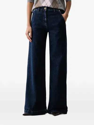 Luisa Spagnoli Onirico Wide-leg Jeans In Blue