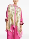 Luisa Spagnoli Paisley-print Button-front Tunic In Pink