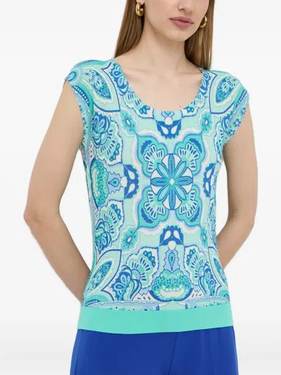 Luisa Spagnoli Paisley-print Top In Blue