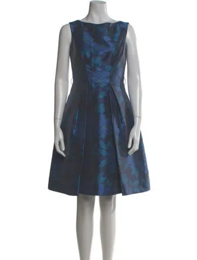 Pre-owned Luisa Spagnoli Printed Knee-length Dress In Blue