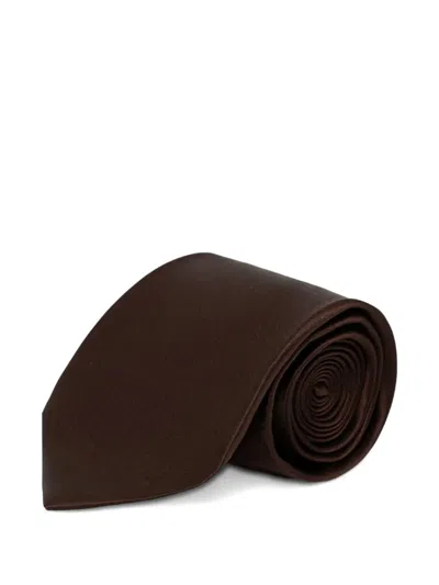 Luisa Spagnoli Renata Satin-finish Tie In Brown