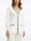 Luisa Spagnoli Ribbed-knit Cardigan In White