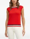 Luisa Spagnoli Ribbed-knit Top In Red