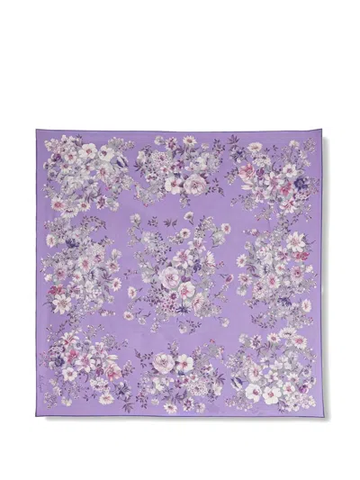 Luisa Spagnoli Risoluto Silk Foulard In Purple