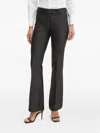 Luisa Spagnoli Satin-finish Flared Trousers In Black