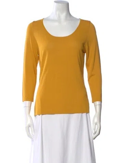 Pre-owned Luisa Spagnoli Scoop Neck Sweater In Yellow