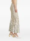 Luisa Spagnoli Sequin-embellished Trousers In Gold