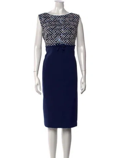 Pre-owned Luisa Spagnoli Silk Knee-length Dress In Blue