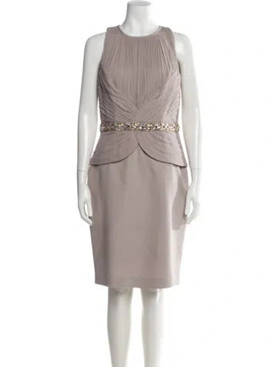 Pre-owned Luisa Spagnoli Silk Knee-length Dress In Neutral