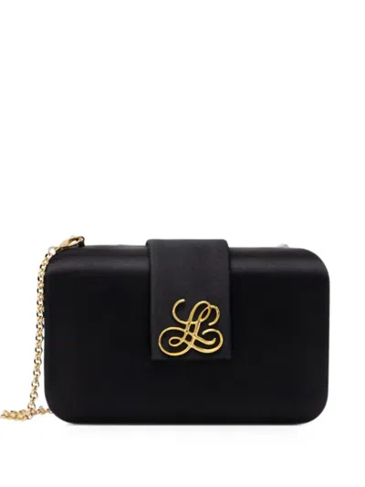 Luisa Spagnoli Small Intuito Logo-plaque Clutch Bag In Black