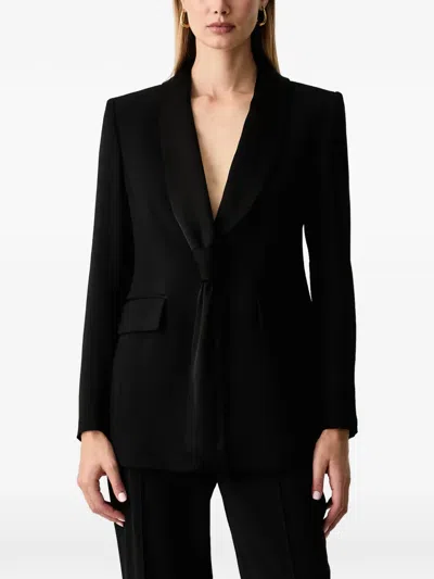 Luisa Spagnoli Spazzola Knot-detail Shawl-lapel Blazer In Multi