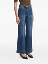 Luisa Spagnoli Split-seam Cotton Jeans In Blue