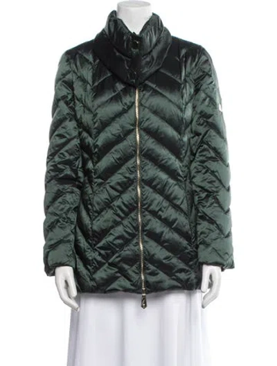 Pre-owned Luisa Spagnoli Striped Down Jacket In Green