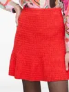 Luisa Spagnoli Textured Flared Mini Skirt In Red