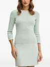 Luisa Spagnoli Three-quarter Sleeves Embellished Top In Gray