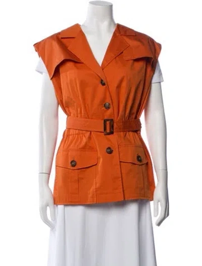 Pre-owned Luisa Spagnoli Utility Jacket In Orange