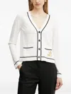 Luisa Spagnoli V-neck Buttoned Cardigan In White