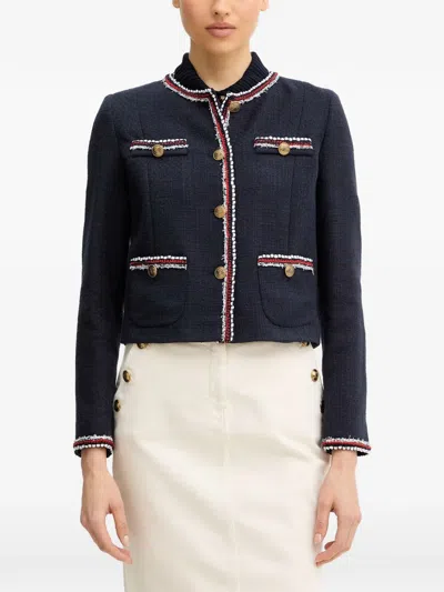Luisa Spagnoli Valter Button Jacket In Blue