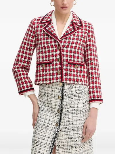 Luisa Spagnoli Villarosa Checked Button Jacket In Multi