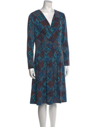 Pre-owned Luisa Spagnoli Vintage Knee-length Dress In Blue