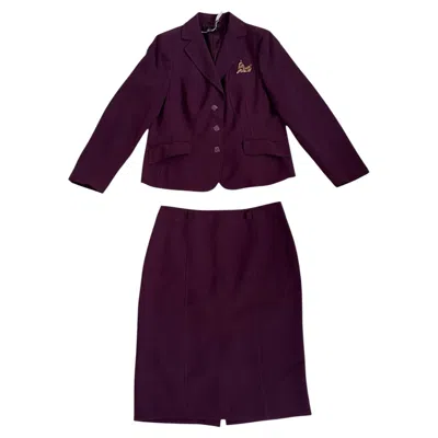 Pre-owned Luisa Spagnoli Vintage  Tailored Purple Skirt Suit