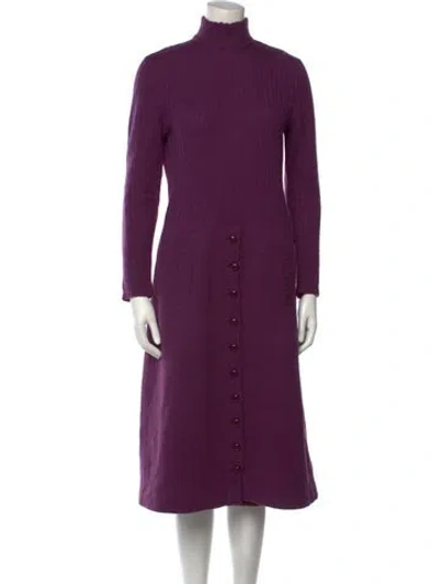 Pre-owned Luisa Spagnoli Vintage Midi Length Dress In Purple