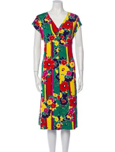 Pre-owned Luisa Spagnoli Vintage Midi Length Dress In Red