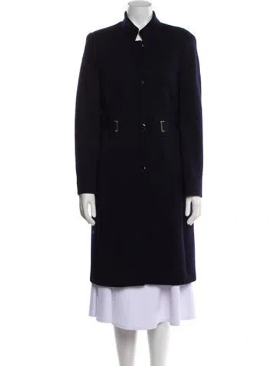 Pre-owned Luisa Spagnoli Virgin Wool Coat In Blue