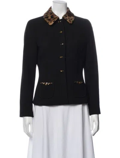 Pre-owned Luisa Spagnoli Virgin Wool Evening Jacket In Black