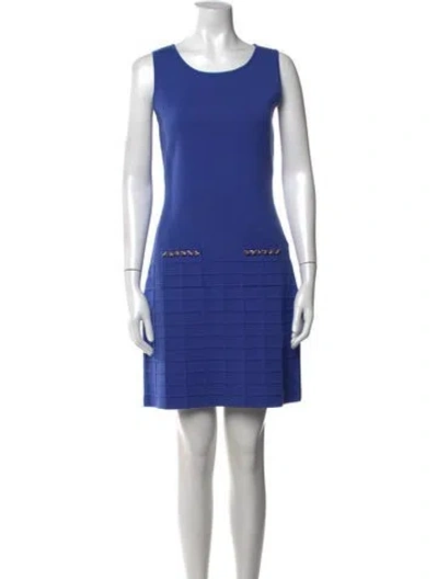 Pre-owned Luisa Spagnoli Virgin Wool Knee-length Dress In Blue