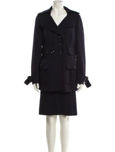 Pre-owned Luisa Spagnoli Virgin Wool Set In Blue