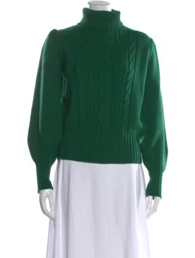Pre-owned Luisa Spagnoli Virgin Wool Turtleneck Sweater In Green