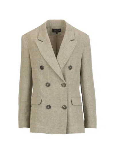 Luisa Spagnoli Vittorio Double-breasted Jacket In Neutral