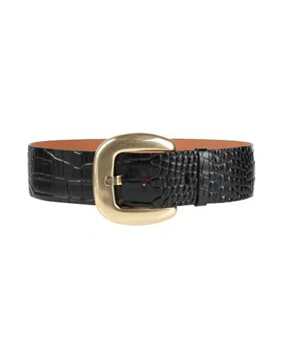 Luisa Spagnoli Woman Belt Black Size Onesize Leather