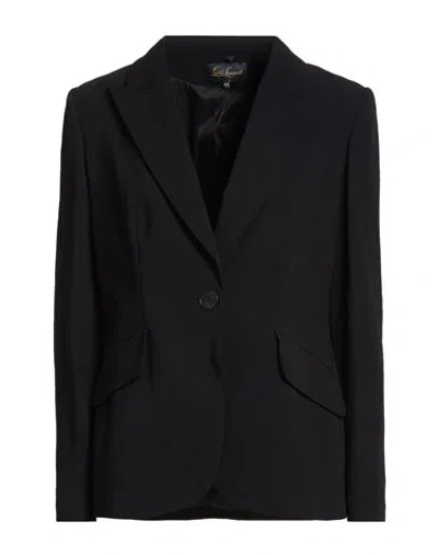Luisa Spagnoli Woman Blazer Black Size 10 Viscose, Elastane