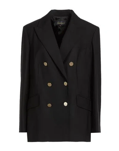 Luisa Spagnoli Woman Blazer Black Size 12 Polyester, Wool, Elastane