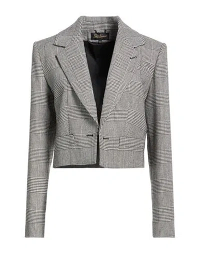 Luisa Spagnoli Woman Blazer Grey Size 10 Viscose, Wool In Gray
