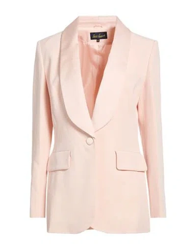 Luisa Spagnoli Woman Blazer Light Pink Size 10 Acetate, Viscose, Elastane