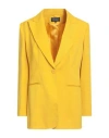 Luisa Spagnoli Woman Blazer Marigold Size 10 Polyester, Virgin Wool, Elastane