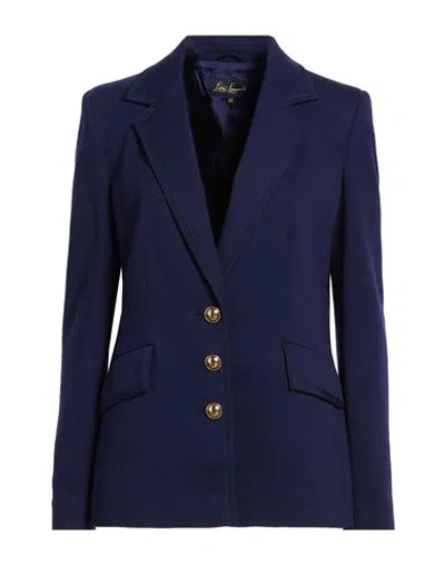 Luisa Spagnoli Woman Blazer Navy Size 10 Virgin Wool In Blue