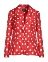 Luisa Spagnoli Woman Blazer Red Size 12 Silk