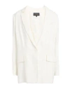 Luisa Spagnoli Woman Blazer White Size L Linen