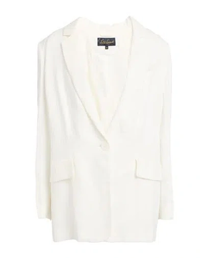 Luisa Spagnoli Woman Blazer White Size L Linen