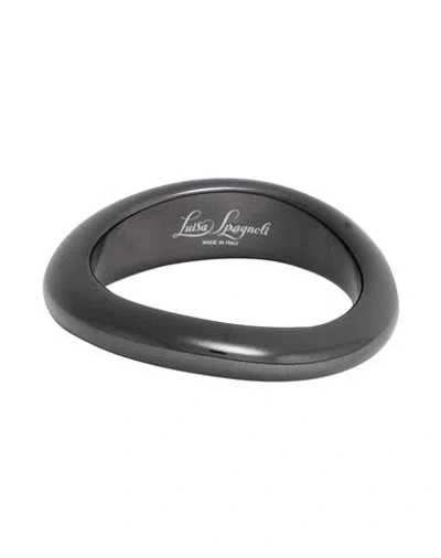 Luisa Spagnoli Woman Bracelet Charcoal Size - Plastic In Black