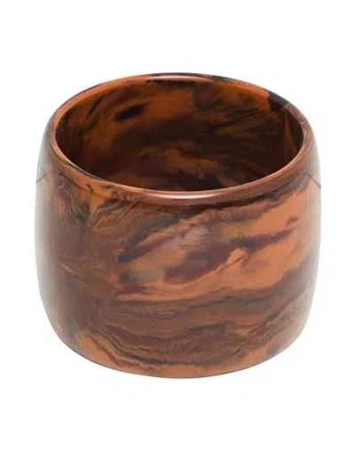 Luisa Spagnoli Woman Bracelet Chocolate Brown Size - Plastic