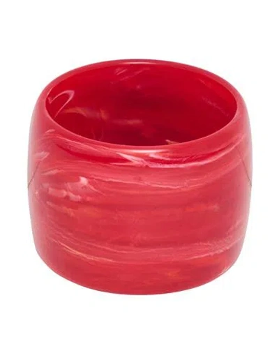 Luisa Spagnoli Woman Bracelet Red Size - Plastic