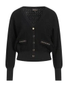 Luisa Spagnoli Woman Cardigan Black Size Xl Viscose, Polyamide In Black